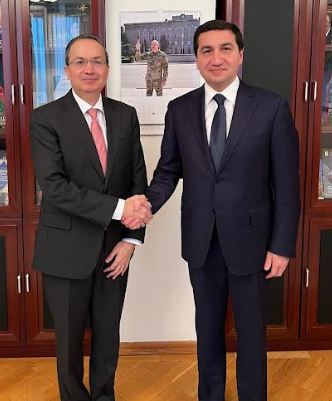 Pakistan Ambassador to Azerbaijan Bilal Hayee meets Hikmet Hajiyev