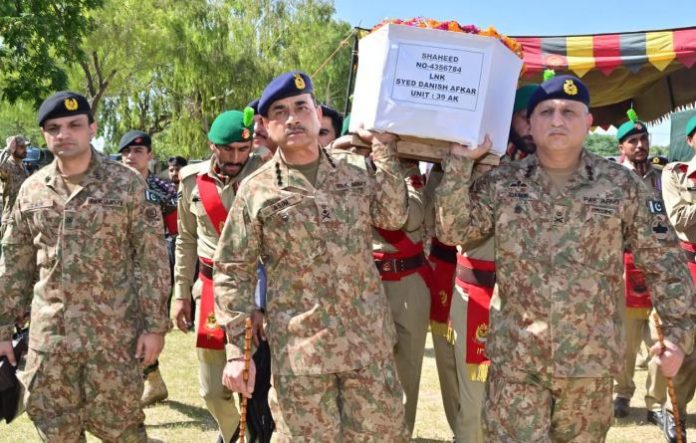 COAS General Syed Asim Munir attends namaz-e-janaza of martyrs in Peshawar