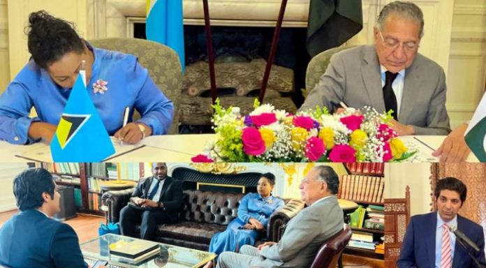 Pakistan formalizes diplomatic relations with Saint Lucia