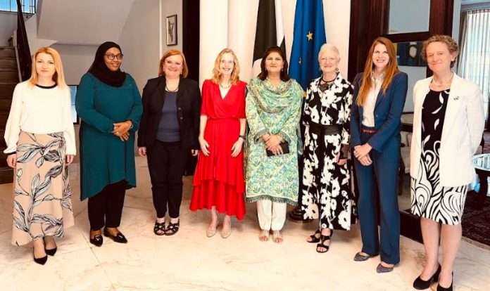 Female ambassadors meet Pakistan's first female Lt. General