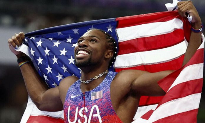 Showman sprinter Noah Lyles wins 100m gold by five thousandths of a second