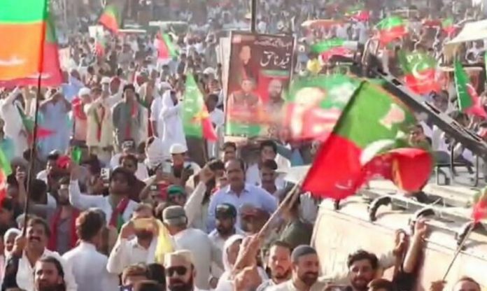 PTI leaders demand Imran Khan’s immediate release as party holds rally on Islamabad’s outskirts