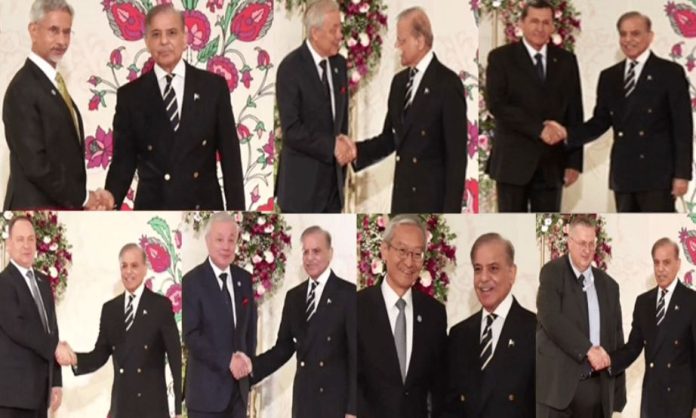 PM Shehbaz welcomes state dignitaries to SCO dinner