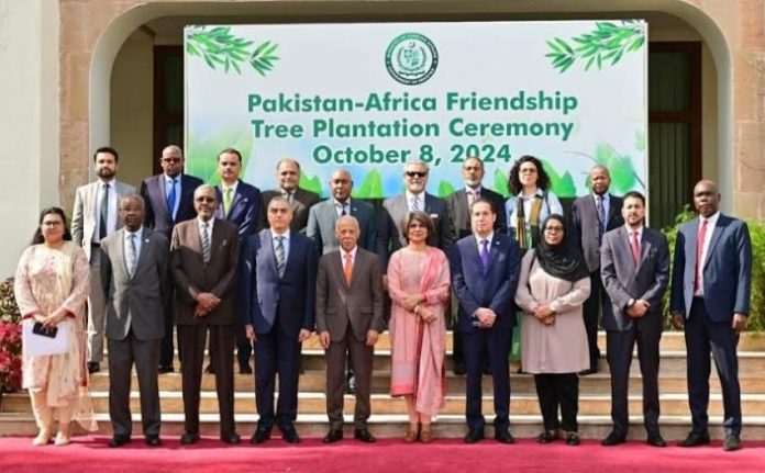 African ambassadors lead tree plantation drive at Pakistan’s ministry of foreign affairs