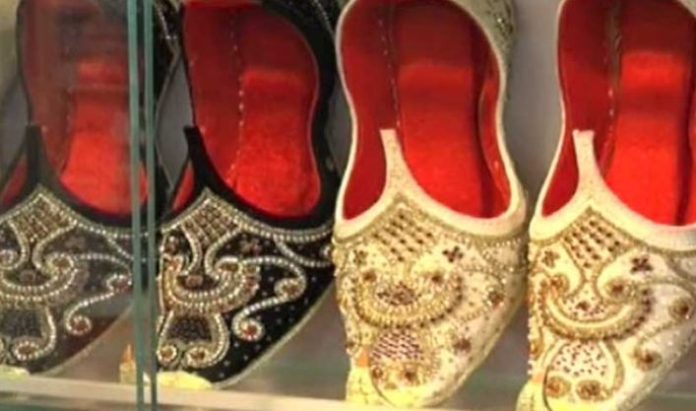 Handcrafted khussa shoes attract buyers for weddings, special occasions