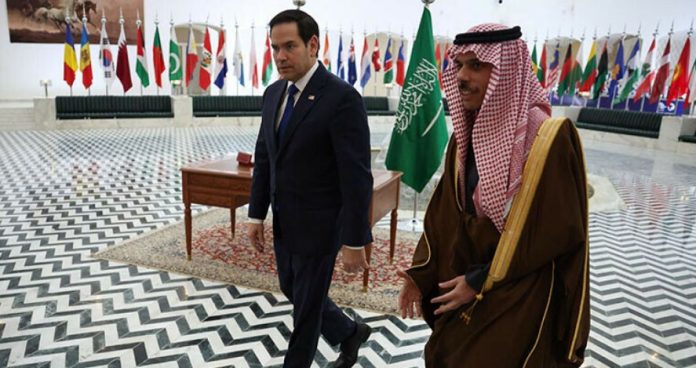 Rubio arrives in Saudi Arabia before Russia talks to end Ukraine conflict