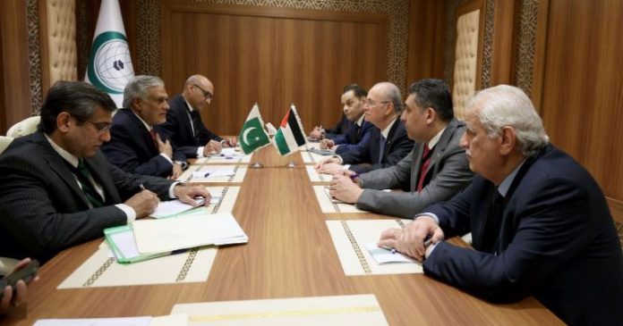 Ishaq Dar, Mohammad Mustafa discuss halting Israeli aggression against Palestinians