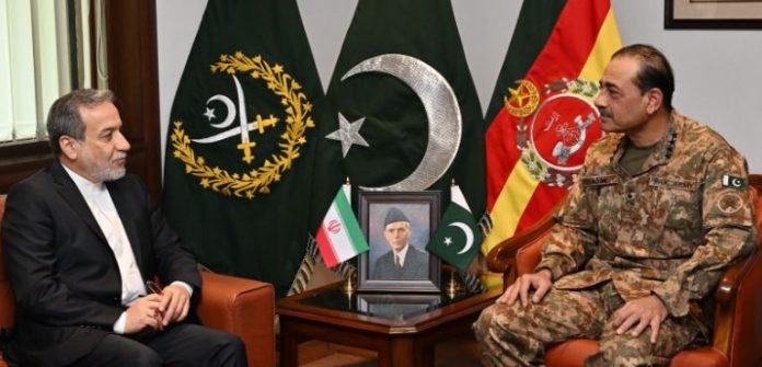 Iran FM, Army Chief discuss regional challenges at GHQ