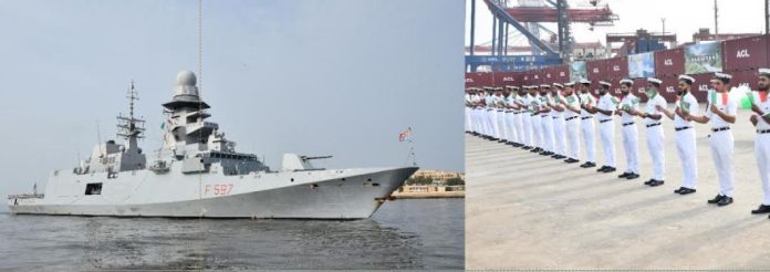 Italian Navy Ship its Antonio Marceglia arrives in Karachi