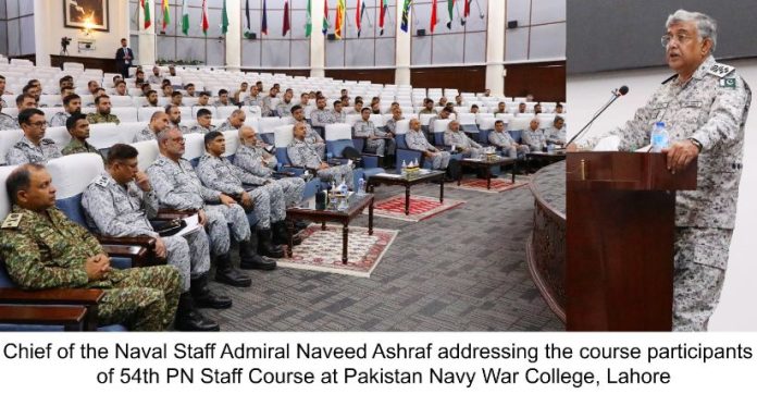 Naval Chief addresses participants at PN War College Lahore