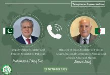 Dar, Algerian counterpart satisfied with trajectory of bilateral ties Dar, Algerian counterpart satisfied with trajectory of bilateral ties