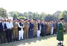 Funeral prayer of Shaheed Major Sibtain Haider offered