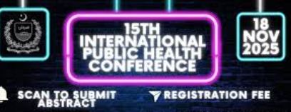 1 15th International Public Health Conference to be held on Nov 18