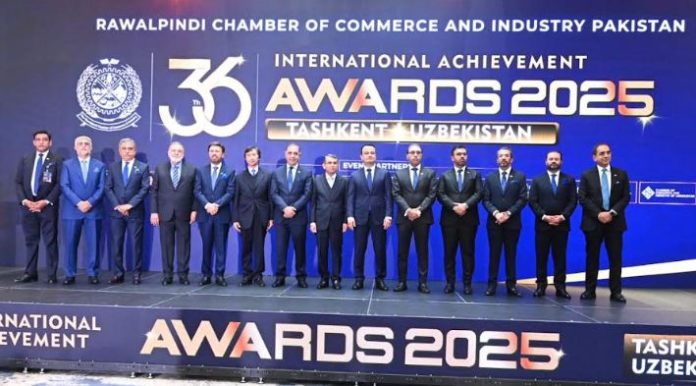RCCI showcases Pakistan’s business strength at prestigious awards in Tashkent