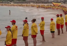 Australian lifeguards fall silent for Bondi Beach victims