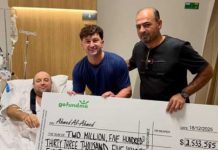 Australia’s ‘Bondi hero’ handed $1.65m collected from fundraising Australia's 'Bondi hero' handed $1.65m collected from fundraising