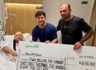 Australia’s ‘Bondi hero’ handed $1.65m collected from fundraising Australia's 'Bondi hero' handed $1.65m collected from fundraising