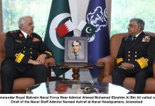 Royal Bahrain naval chief meets Pakistani counterpart Royal Bahrain naval chief meets Pakistani counterpart