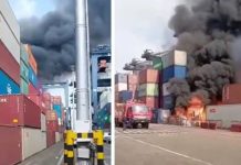 Fire erupts at Karachi Port’s KICT terminal, engulfs 20 containers Fire erupts at Karachi Port's KICT terminal, engulfs 20 containers