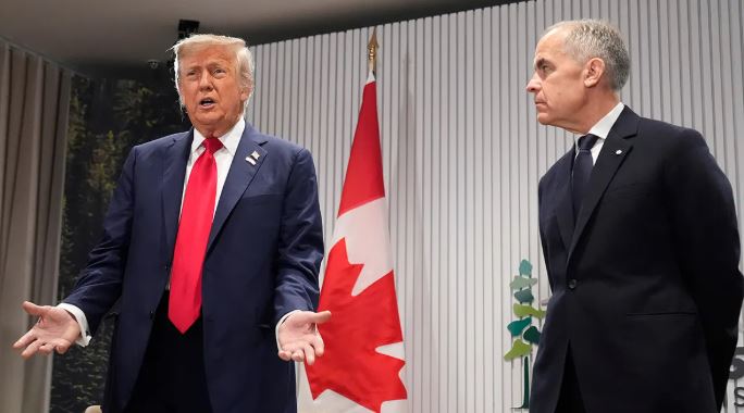 0000 Carney defiantly responds to Trump, stating,