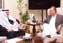Saudi Ambassador to Pakistan Called on Federal Minister Dr. Musadik Malik