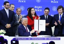 TRUMP SIGNS CHARTER OF PEACE BOARD