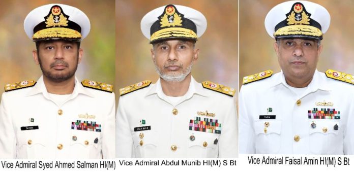 New Project Three Pakistan Navy Rear Admirals promoted to Vice Admiral rank
