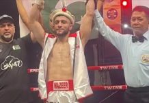 Usman Wazeer knocks out Indian boxer Baljit Singh Usman Wazeer knocks out Indian boxer Baljit Singh