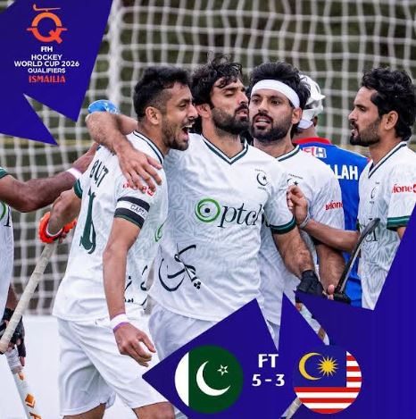 DNA 2-4 Hockey World Cup qualifying round; Pakistan beat Malaysia 5-3