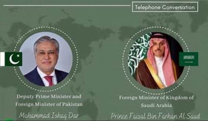19 Dar, Saudi FM discuss regional de-escalation, five-point initiative