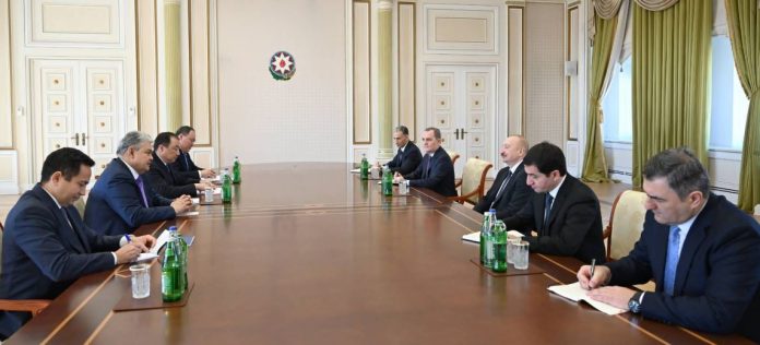 D1 President of Azerbaijan Ilham Aliyev received Ministers of Foreign Affairs and Transport of Kazakhstan