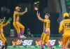 Peshawar Zalmi restrict Hyderabad Kingsmen to modest total in PSL 11 final Peshawar Zalmi restrict Hyderabad Kingsmen to modest total in PSL 11 final