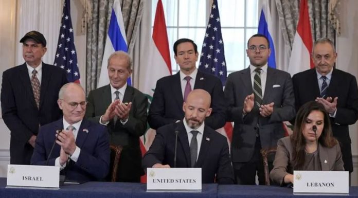 26 Lebanon, Israel, US sign trilateral framework agreement in Washington