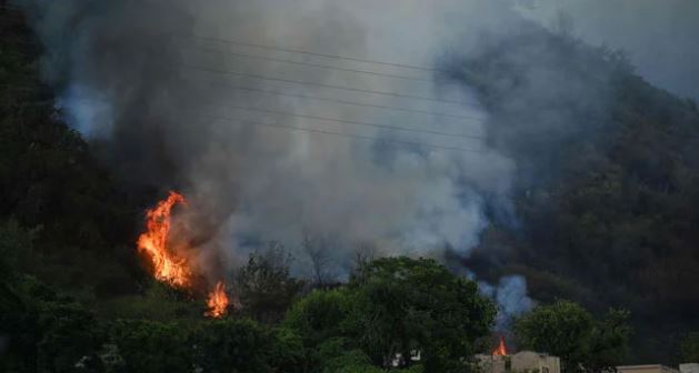 52 Fire erupts along Margalla Avenue green belt Near Sector C-15
