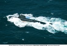 FIRST HANGOR CLASS SUBMARINE PNS/M HANGOR ARRIVES KARACHI
