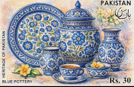 pakistan post Pakistan Post unveils special blue pottery stamp series to celebrate cultural heritage