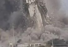 US military says it destroyed Iranian port surveillance tower US military says it destroyed Iranian port surveillance tower