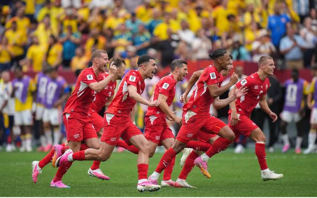 FIFA FOOTBALL WORLD CUP Switzerland beat Colombia on penalties to reach World Cup quarter-finals