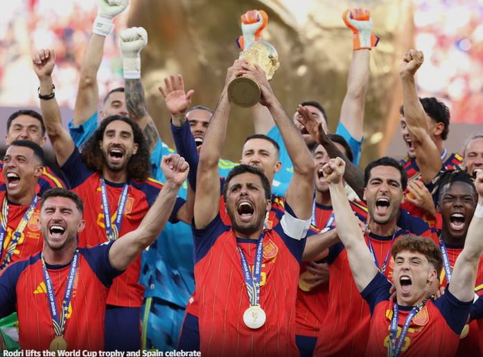 FIFA FOOTBALL WORLD CUP FINAL Spain crowned FIFA World Cup champions after beating Argentina