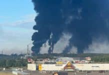 Huge smoke plume over Russian city as Ukraine hits two oil refineries in long-range attacks