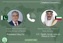 Ishaq Dar, Kuwaiti FM discuss bilateral ties, regional peace Ishaq Dar, Kuwaiti FM discuss bilateral ties, regional peace