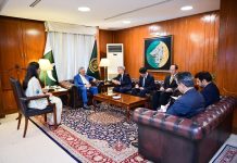 Chinese ambassador meets FM Ishaq Dar