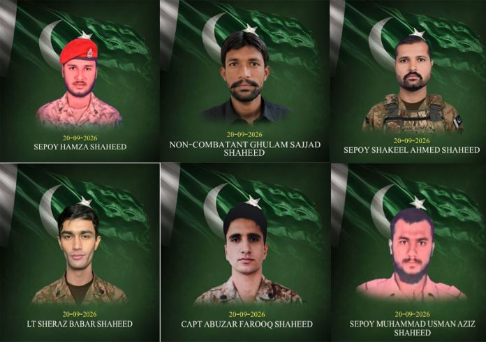 DNA 20-12 Two officers, four soldiers martyred in Hangu Operation: ISPR