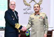 Brazilian Admiral appreciates professionalism of Pakistan Armed Forces Brazilian Admiral appreciates professionalism of Pakistan Armed Forces