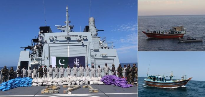 DNA 7-7 Pakistan Navy Ship YARMOOK seizes 850 kg Ice in Arabian Sea
